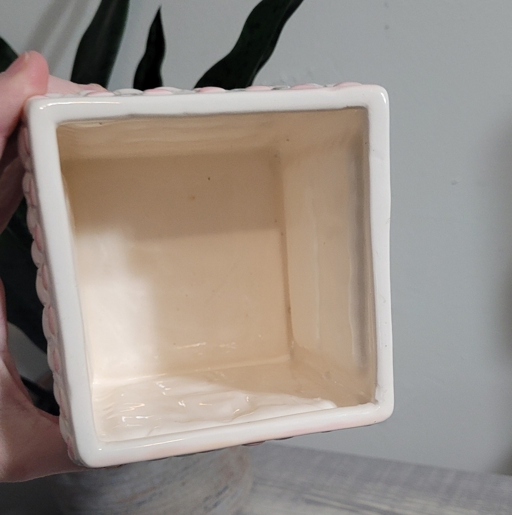 Vintage Pink Nursery Planter Alphabet Square - Picture 4 of 7